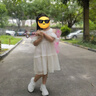 小野七天女童夏裝連衣裙2024新款夏天裙子兒童露肩公主裙小女孩夏季雪紡裙 兒童米白連衣裙 120 曬單實(shí)拍圖