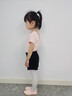 艾舞戈兒童舞蹈服夏季短袖T恤衫女童芭蕾舞練功服上衣 芭蕾粉  120碼 曬單實(shí)拍圖