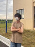 MR.25美式復(fù)古重磅純棉背心男夏季寬松休閑無(wú)袖T恤運(yùn)動(dòng)汗衫無(wú)坎肩上衣 卡其色 XL 【適合體重145-160斤】 曬單實(shí)拍圖