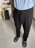 羅蒙（ROMON）春秋新款新疆棉休閑褲男中年直筒高腰免燙寬松大碼休閑運(yùn)動(dòng)褲子 黑色 【春秋】 厚款 XL 【135-150斤】 曬單實(shí)拍圖