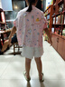芬騰兒童睡衣女100%純棉夏季寬松短袖短褲女童空調(diào)服 曬單實拍圖