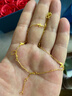 中國黃金（CHINA GOLD）黃金手鏈足金小桃花蝴蝶雙層金手鏈999女送老婆女友情人節(jié)禮物 桃花蝴蝶手鏈約2.3-2.4g+玫瑰禮盒 曬單實拍圖