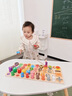 愛維親嬰幼兒童玩具益智拼裝積木蒙氏早教數(shù)字拼圖形狀配對板生日禮物 六合一水果配對板 曬單實拍圖
