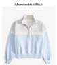ABERCROMBIE & FITCH女裝25春季抓絨美式寬松撞色立領(lǐng)半拉鏈落肩長袖衛(wèi)衣KI152-5106 藍色 M (165/96A) 曬單實拍圖