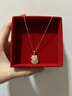中國黃金（CHINA GOLD）S925純銀項鏈女2025新款和田玉吊墜鎖骨鏈情人節(jié)生日禮物送女生 【品牌禮盒】銀鑲和田玉項鏈 曬單實拍圖