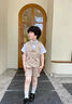 Leypian國(guó)際品牌進(jìn)口童裝夏季兒童禮服短袖休閑西裝演出服超好看時(shí)尚風(fēng)格 卡其色[四件套]無(wú)襯衫 120 cm 曬單實(shí)拍圖