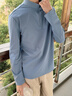 名創(chuàng)優(yōu)品（MINISO）男士長袖t恤秋季半拉鏈立領(lǐng)上衣戶外5A抗菌防曬吸濕運(yùn)動速干衣男 淺灰(純色) XL /180(原紗防曬) 曬單實拍圖