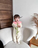 班喜迪嬰兒衣服秋裝嬰幼兒連體衣洋氣女寶寶外出爬服春秋季公主百天哈衣 米色 90cm 曬單實(shí)拍圖