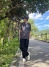 杉努（SHANNU）冰絲褲子夏季男拖地垂墜西裝褲男士寬松薄款涼感直筒褲休閑長(zhǎng)褲子 2028XK黑色【長(zhǎng)褲】 XL （約120-145斤可穿） 曬單實(shí)拍圖