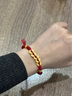 佐卡伊足金五帝幣黃金轉運珠手鏈男生錢(qián)串子紅手繩錢(qián)幣女生日禮物送女友 S05800六字真言款約1.35g 多退少補 曬單實(shí)拍圖