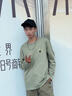 名創(chuàng)優(yōu)品（MINISO）重磅t恤男長(zhǎng)袖春秋款純棉圓領(lǐng)打底衫男士?jī)?nèi)搭寬松正肩體恤衫男裝 深灰(喵影涂鴉胸標(biāo)_背標(biāo)) XL /180(不起球不掉色) 曬單實(shí)拍圖
