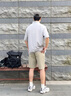 九牧王（JOEONE）【科技】短褲男五分褲秋季舒適款商務(wù)休閑戶(hù)外短褲子 卡其色+合體版+TB2DXX20323 35 (175) (2.64)尺 88cm 曬單實(shí)拍圖