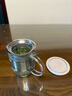北鼎（Buydeem）茶水分離玻璃杯 辦公泡茶器具過濾杯 高硼硅泡茶杯 CD1001灰羽色 曬單實拍圖
