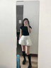 衣然呈品甜美蝴蝶結綁帶蓬蓬裙半身裙女夏季新款顯瘦百搭設計感花苞裙子女 白色 M 【建議90-110斤】 曬單實(shí)拍圖