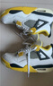 Jordan男女休閑鞋喬丹AJ4 JORDAN 4 RETRO運動(dòng)鞋AQ9129-101白黃44 曬單實(shí)拍圖