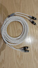 YYAUDIOhifi級(jí)旗艦款7N單晶銅鍍銀主音箱線喇叭線香蕉頭發(fā)燒級(jí)Y插音響線功放前后級(jí)專用連接線 喇叭線（香蕉頭&香蕉頭）*1對32股編織 2.5米 曬單實(shí)拍圖