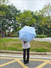 法·瑪莎 FAV MARTHA遮陽傘防曬傘晴雨兩用女防曬紫外線太陽輕小巧迷你便攜膠囊傘1578 天藍(lán)色雙層高密防曬-243g超輕便 曬單實(shí)拍圖