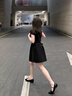 蠻丂法式赫本風(fēng)黑色連衣裙子女夏季2025新款小個子小黑裙收腰顯瘦短裙 法式小黑裙XL 曬單實拍圖
