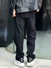 紅蜻蜓（RED DRAGONFLY）休閑褲男士秋冬厚款純棉寬松直筒百搭休閑時(shí)尚男褲長(cháng)褲子黑色2XL 曬單實(shí)拍圖