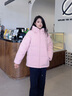 波司登（BOSIDENG）25年新款女款連帽保暖防風(fēng)舒適顯瘦短款厚冬季外套B250245112XS 春桃粉玫瑰可露麗 S 160/84A 100斤-110斤 曬單實(shí)拍圖