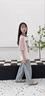 G.DUCKKIDS童裝女童夏裝套裝兒童衣服女大童春秋季25新款短袖闊腿褲兩件套女 T345拼色套裝aqegqma【夏款】 160 尺碼13~14歲【150-160cm】 曬單實(shí)拍圖