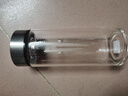希諾（HEENOOR）玻璃杯男女士單層加厚大容量辦公家用透明杯子便攜帶蓋泡茶水杯 本色（帶濾網(wǎng)） 530ml 曬單實(shí)拍圖