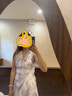Olrain【法式掛脖印花連衣裙】歐芮兒2025夏季女裝浪漫V領(lǐng)裙子女衣服 紫色 M 曬單實(shí)拍圖