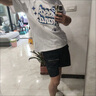 gxmy夏季新款字母標(biāo)語(yǔ)立體燙鉆亮片短袖T恤男女潮牌美式時(shí)尚寬松半袖 白色 高版本 L 曬單實(shí)拍圖