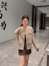 clotho Rennie品牌女裝小香風(fēng)外套女2025春秋新款高級(jí)感休閑百搭開衫短款上衣 淺卡其 M 曬單實(shí)拍圖