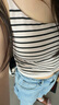 ubras劉雯同款半月領(lǐng)bra-in吊帶背心女免穿文胸美背內(nèi)搭打底 茶棕灰L 曬單實(shí)拍圖