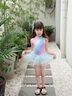 G.DUCKKIDS小黃鴨童裝兒童泳衣女童夏季連體游泳衣女孩炫彩美人魚泳裝沙灘服 25177炫彩美人魚aqegsoo 120 建議5~6歲【110-120cm】 曬單實(shí)拍圖