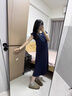 朗茵孕婦連衣裙2025新款潮媽孕期穿搭法式寬松純棉長裙夏季孕婦裙 深灰色 [慵懶隨性. 舒適至上] XL建議130-145斤 曬單實(shí)拍圖