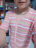 啄木鳥【80-200斤】今年流行的冰絲短袖T恤女夏季V領鏤空上衣寬松假開衫 粉色 V領 XL 曬單實拍圖