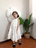 木木屋公主裙女童白色連衣裙2025夏季新款兒童裙子寶寶夏裝長(cháng)裙度假裙子白色 （正碼正拍）150 適合140-150cm年齡11-12歲 曬單實(shí)拍圖