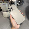 圖璐璐【自帶鏡頭膜】適用蘋果16/15Promax手機殼iPhone14pro全包防摔13PM男超薄磨砂plus新款散熱保護套 【鈦原色】超薄-散熱-防指紋 蘋果16Promax【自帶鏡頭膜】 曬單實拍圖