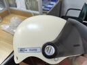 天騎頭盔 電動車3c認(rèn)證新國標(biāo)A類電瓶車半盔男女士夏季安全帽四季通用 米白色 米白-防曬茶鏡  曬單實(shí)拍圖