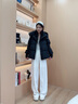 鴨鴨（YAYA）羽絨服女冬季連帽短款加厚保暖女士面包服韓版寬松休閑百搭外套女 曬單實(shí)拍圖