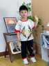 愛(ài)爾駿依童裝男童套裝2025新款3兒童4帥氣5-6歲夏季7中大童8短袖9嘻哈12歲 白色衣服褲子（無(wú)配飾） 110 合適95-103cm身高 曬單實(shí)拍圖
