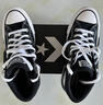 匡威（Converse）官方 莫爾登All Star帆布運(yùn)動(dòng)休閑板鞋黑色A00811C A00811C 41 曬單實(shí)拍圖
