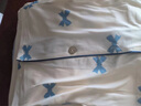 春秋款月子服產(chǎn)婦哺乳夏季薄款產(chǎn)后吸汗孕婦睡衣喂奶衣住院兩件套 321翻領(lǐng)藍(lán)蝴蝶 L(95-120斤) 曬單實拍圖