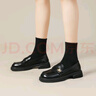 快樂(lè )瑪麗（J&M）單鞋樂(lè )福鞋女2025夏季新款圓頭百搭經(jīng)典小皮鞋時(shí)尚低跟英倫風(fēng)女鞋 黑色 39 245mm 曬單實(shí)拍圖