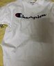 Champion冠軍T恤2024春夏新款復古美式休閑膠印草寫(xiě)logo短袖上衣 淺灰色 L 曬單實(shí)拍圖