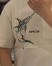 馬登工裝錯視風白色印花T恤男美式重磅純棉寬松短袖衣服男裝夏季 汝窯白 【今日下單順豐包郵】 XL 曬單實拍圖