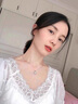 YaoYiZun莫桑鉆純銀項鏈女款2025新款小眾輕奢高級感生日禮物送老婆送女友 莫桑鉆項鏈50公分-白金色 曬單實拍圖