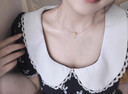縱歐鹿黃金玫瑰花吊墜女金包銀999花朵項鏈送女友閨蜜掛墜520生日禮物 玫瑰花吊墜【配項鏈】 曬單實(shí)拍圖