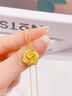 中國黃金（CHINA GOLD）18K黃金玫瑰花吊墜女新款花朵鎖骨項(xiàng)鏈七夕情人節(jié)生日禮物送女友 18K金玫瑰花吊墜【贈(zèng)純銀鏈】 約0.25g 曬單實(shí)拍圖