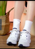 斯凱奇（Skechers）男鞋厚底運(yùn)動(dòng)跑步鞋網(wǎng)面透氣軟底休閑健步鞋220371 曬單實(shí)拍圖