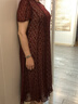 ZXEGI春夏新款真絲連衣裙小眾設計感高端品牌100%桑蠶絲繡花紅色長(cháng)裙 酒紅色 4XL 曬單實(shí)拍圖