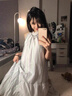 乖甜星海邊度假風無袖掛脖連衣裙女學生2025時尚氣質(zhì)長款溫柔風A字裙子a 掛脖連衣裙 M 【建議90-105斤穿】 曬單實拍圖