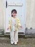 班喜迪女童套裝秋裝2025新款洋氣寶寶開(kāi)衫小童褲子時(shí)髦春秋款兒童三件套 黃色 110 曬單實(shí)拍圖